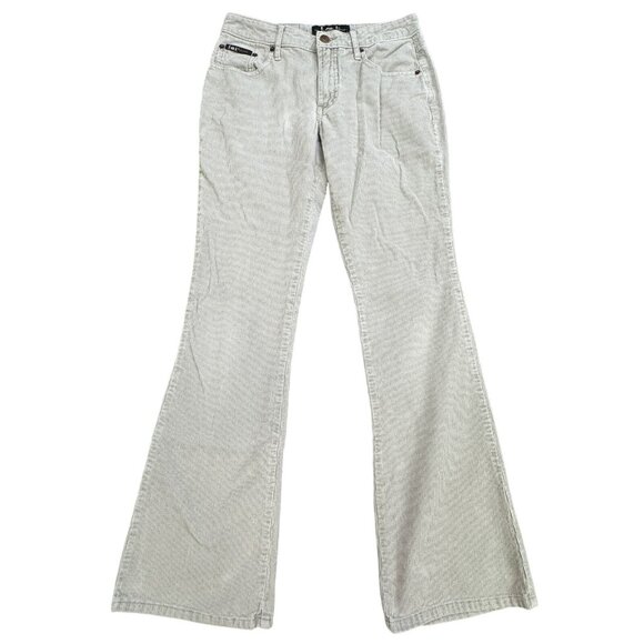 Lei Jeans Womens Size 1 Tan Corduroy Flare Bootcut Leg Mid Rise 100% Cotton Y2K - Picture 1 of 13